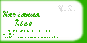 marianna kiss business card